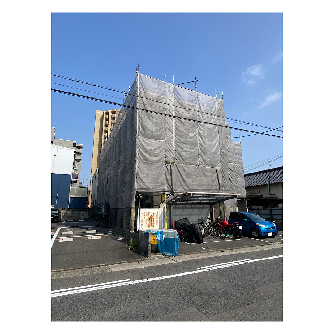 アパート２階仮設足場工事 画像