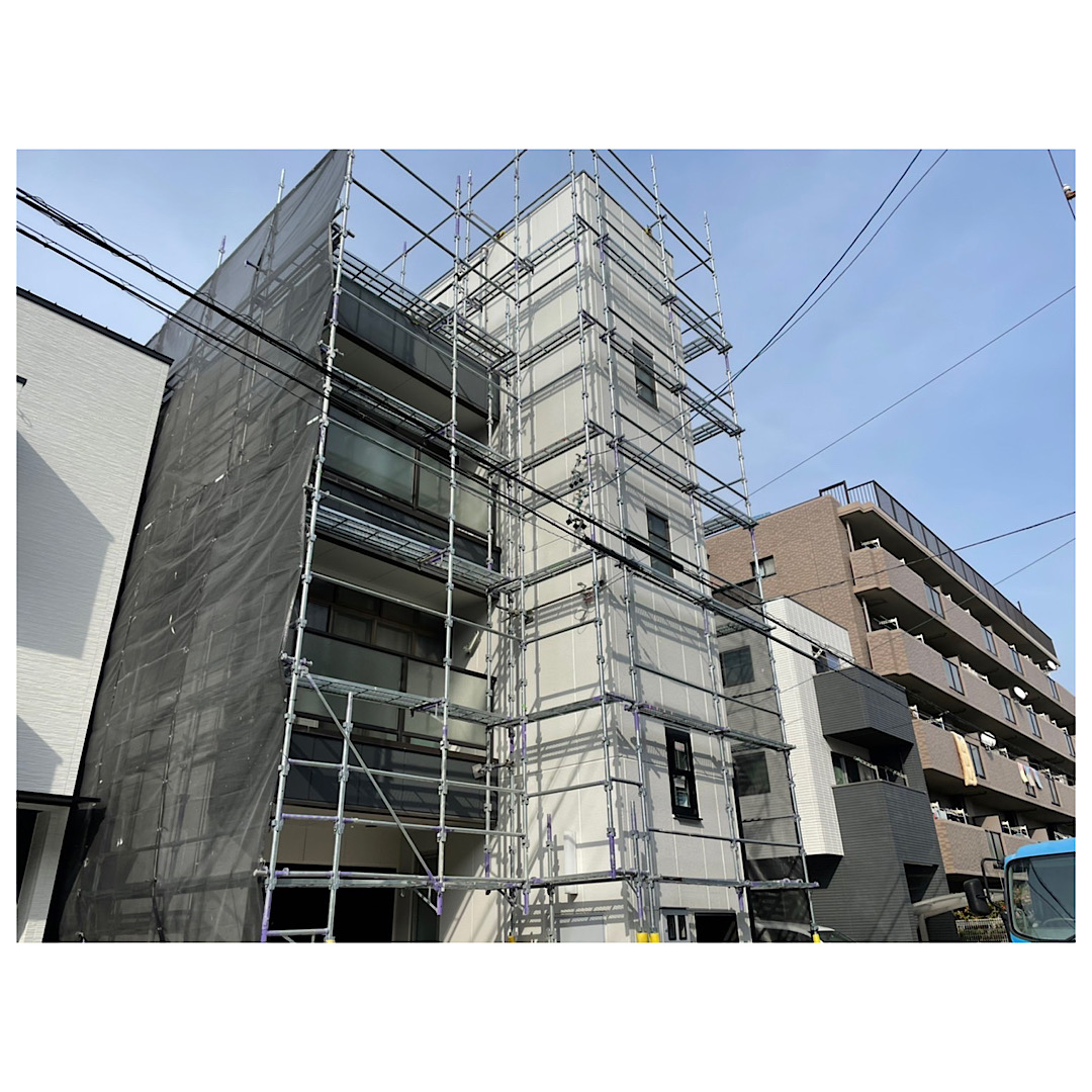 外壁修繕工事アパート３階 画像