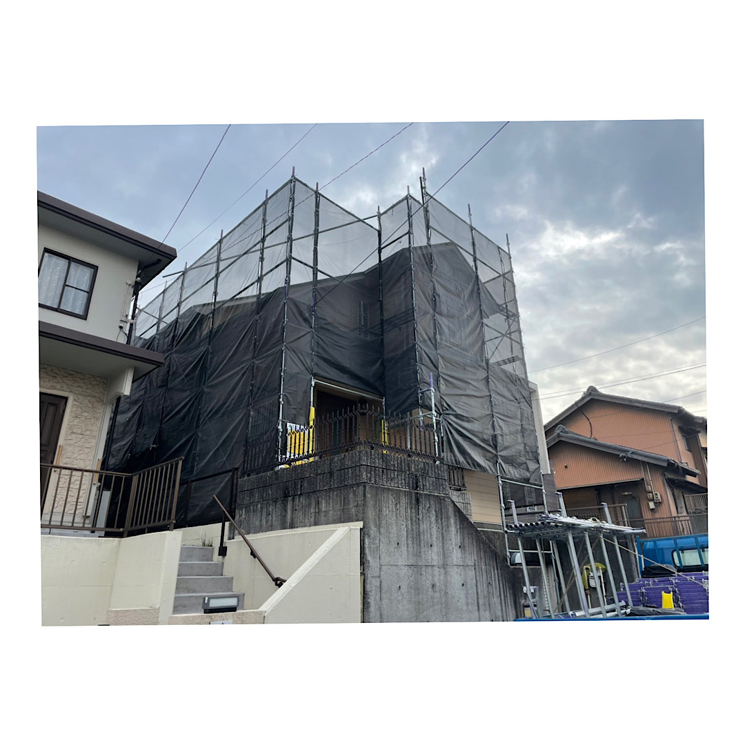 住宅足場組み立て工事 画像