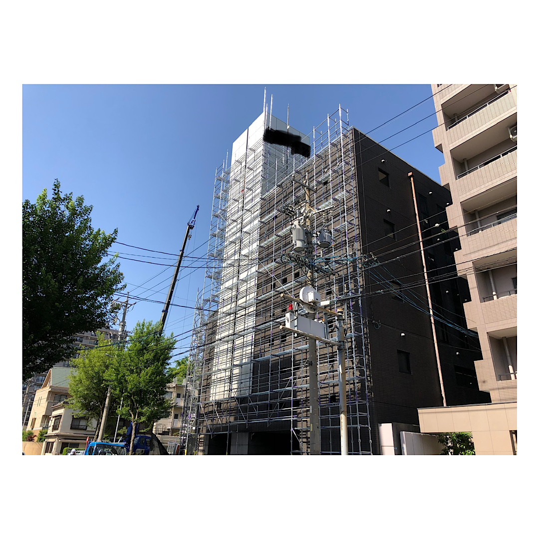 昭和区　大型マンション足場工事 アイキャッチ画像