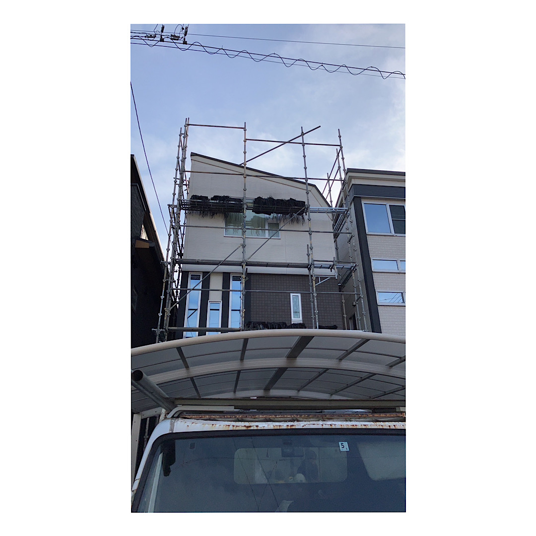 羽島市　住宅の足場工事 アイキャッチ画像