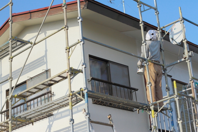愛知県 外壁塗装工事+足場工事 写真