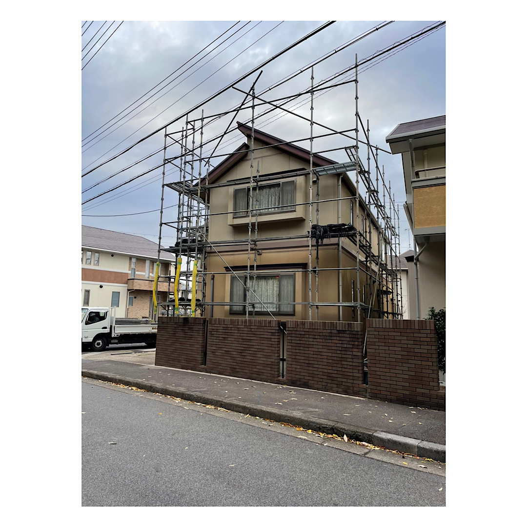 住宅足場組み立て工事 画像