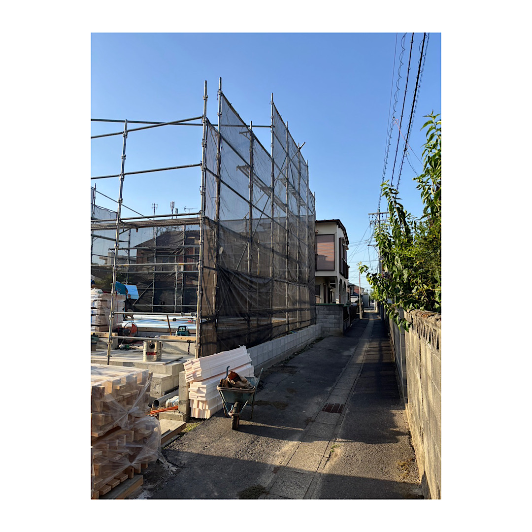 名古屋市千種区 新築足場組み立て工事 画像