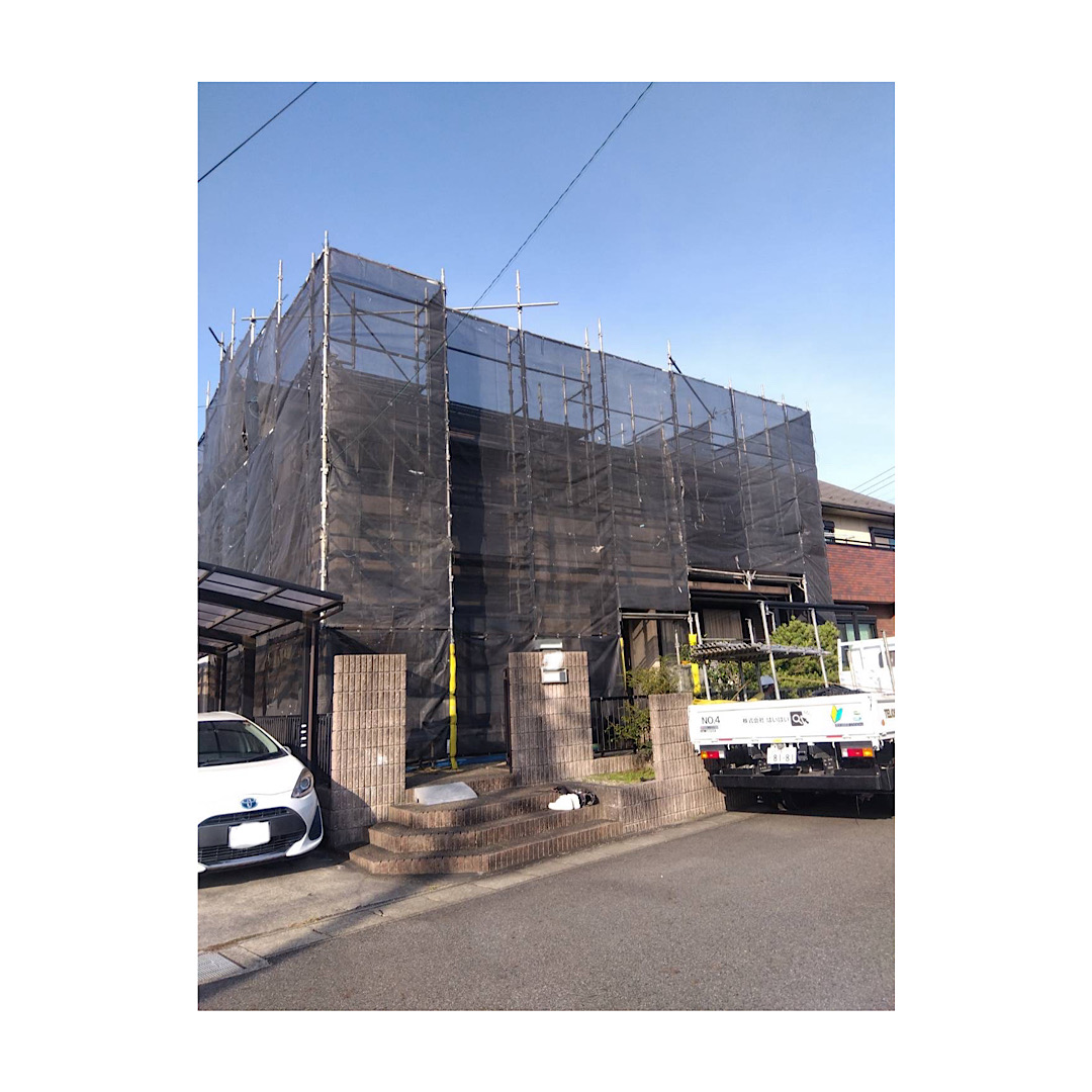 住宅足場組み立て工事 画像