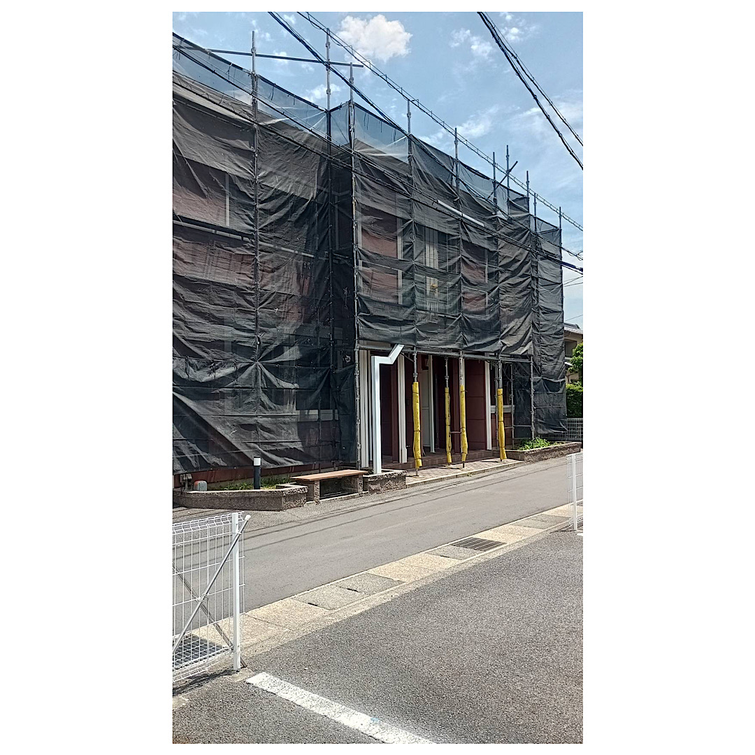 アパート足場組み立て工事 画像