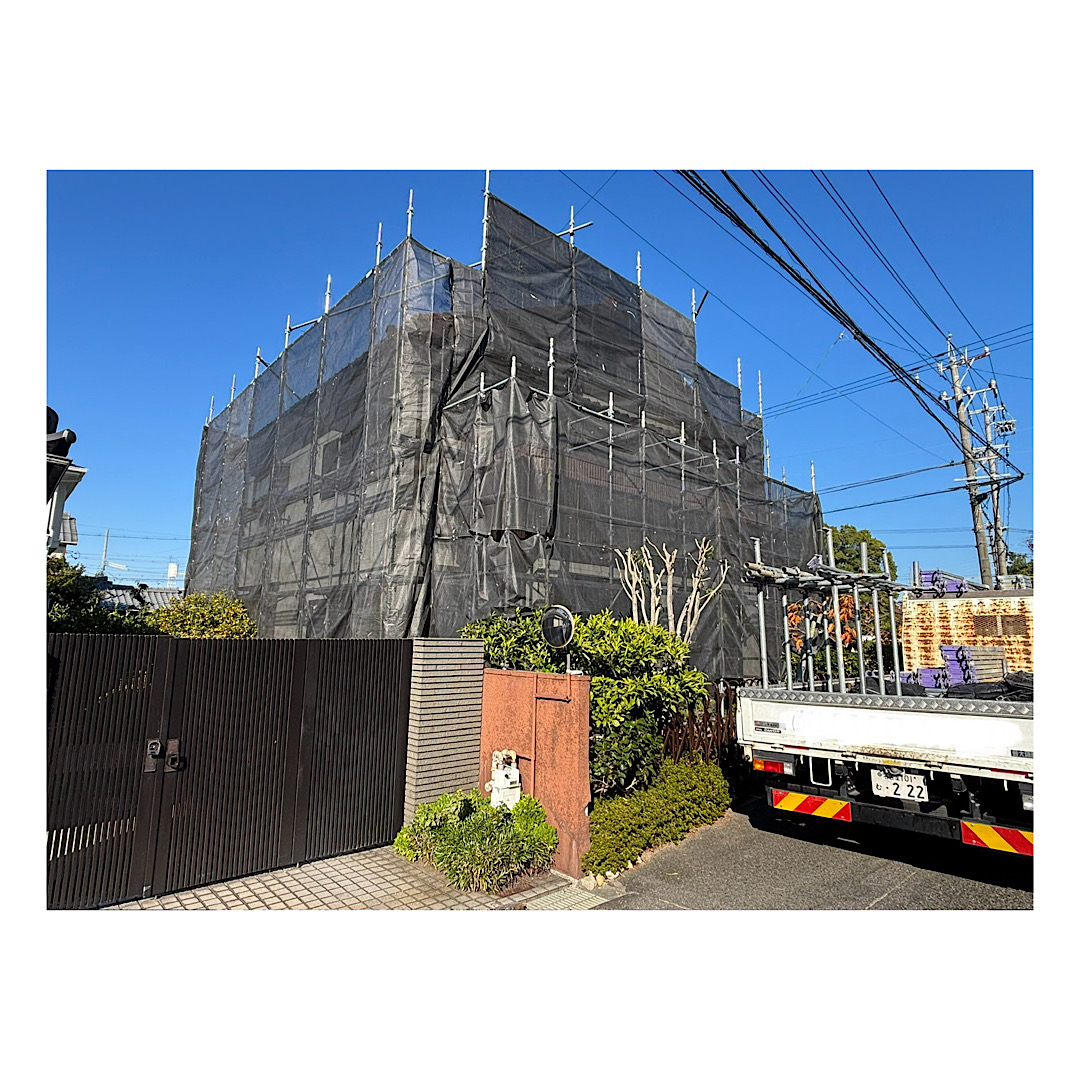 瑞浪市　民家足場組み立て工事 画像