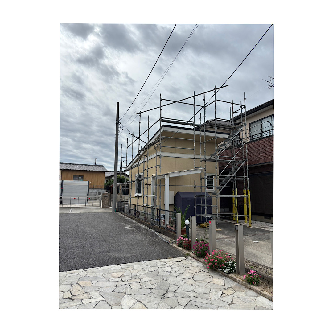 住宅足場組み立て工事 昇降階段 画像