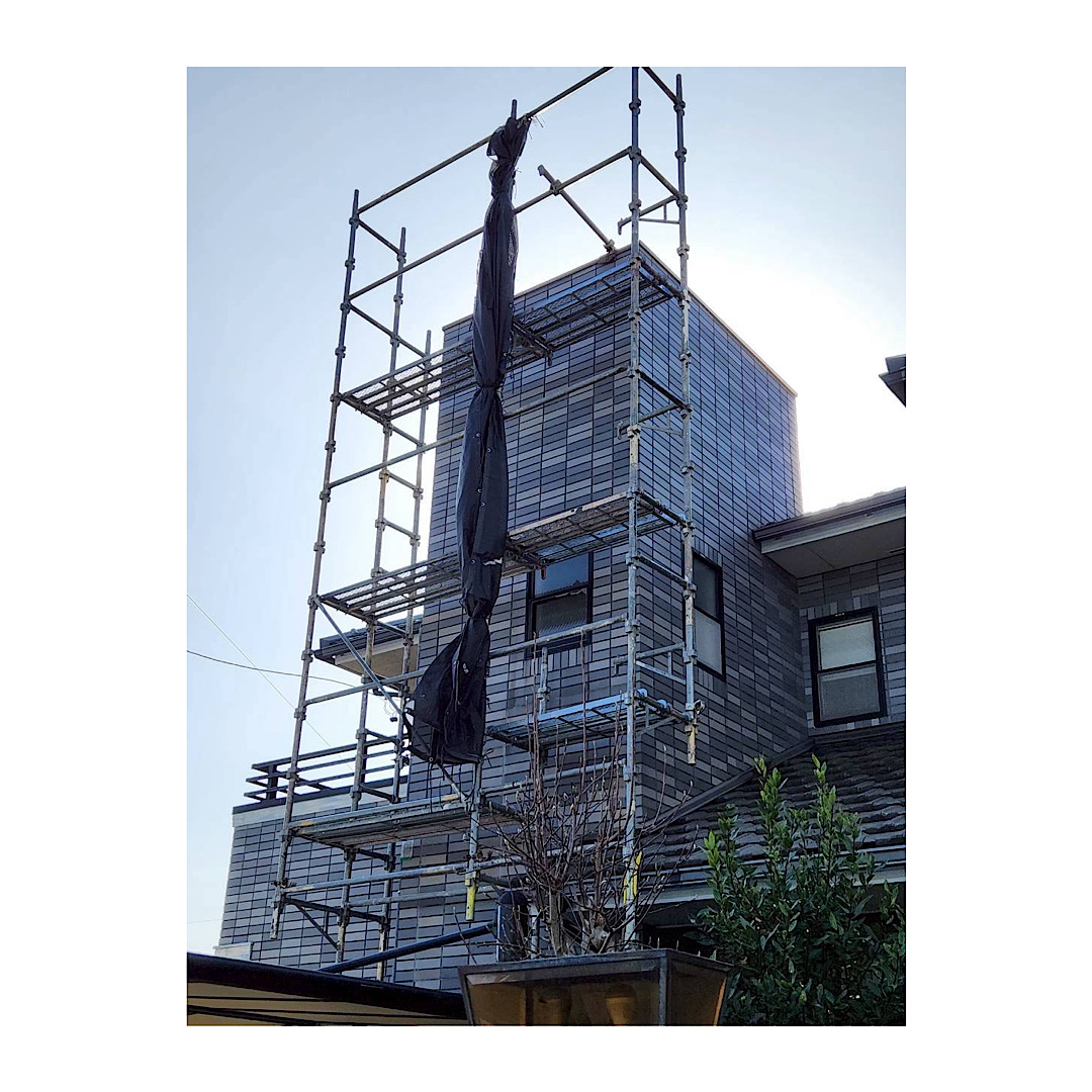 住宅足場組み立て工事 画像