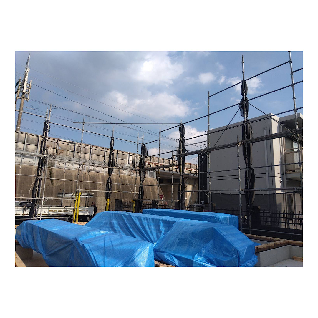 桑名市　大型マンション足場組み立て工事 アイキャッチ画像