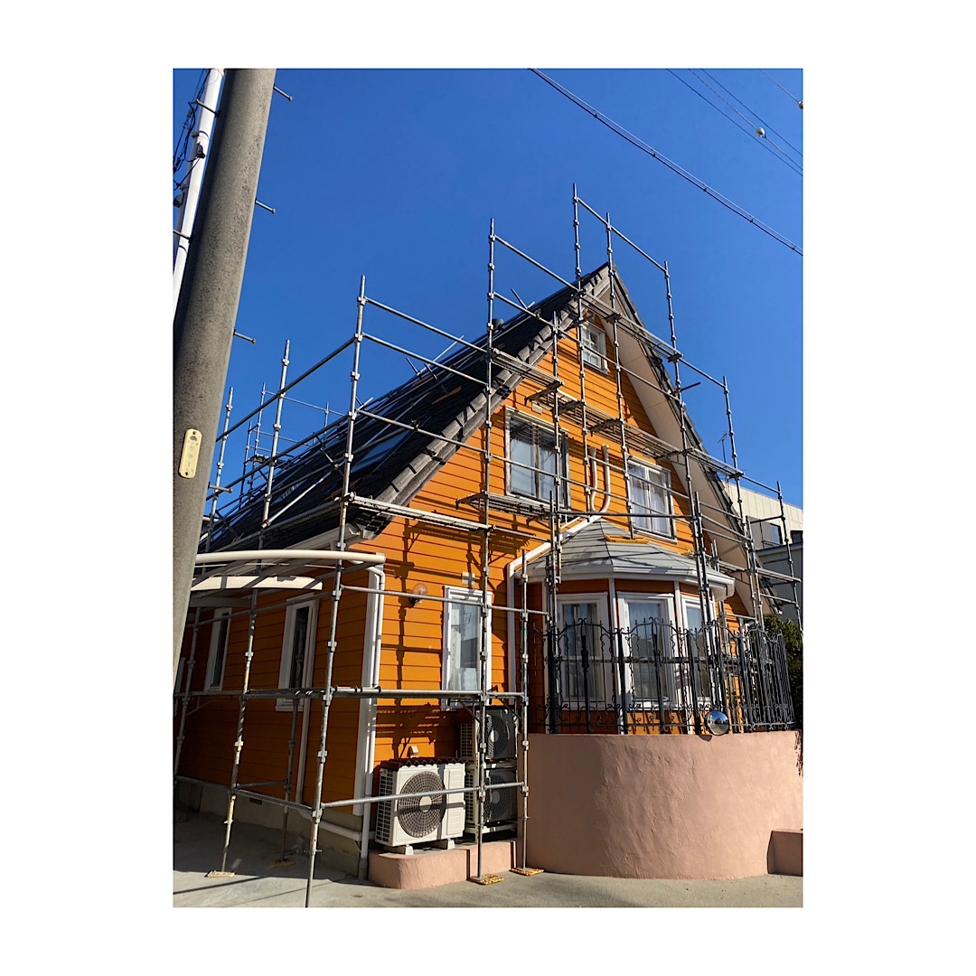 戸建て足場組み立て工事 画像