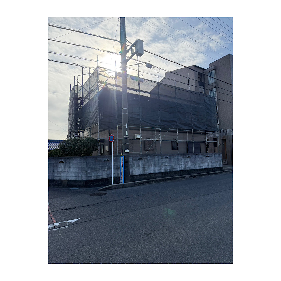 民家足場組み立て工事 画像