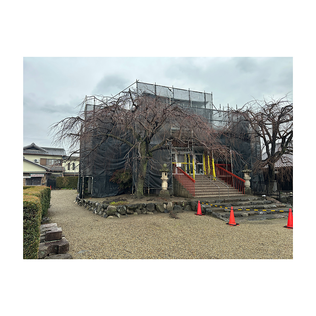 お寺足場組み立て工事 画像