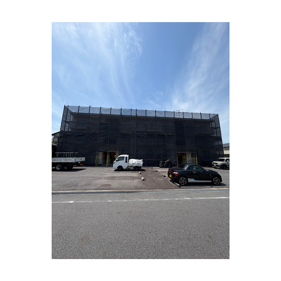 アパート足場組み立て工事 画像