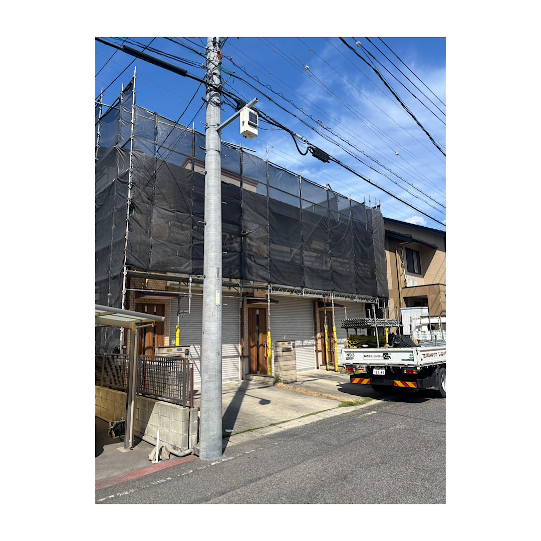 アパート足場組み立て工事 画像