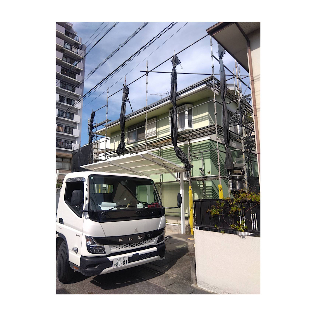 戸建て足場組み立て工事 画像