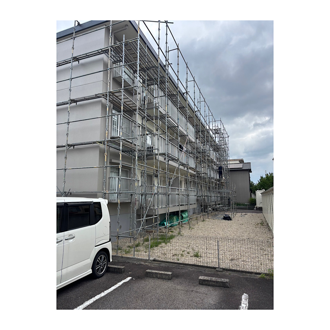 マンション足場工事 画像