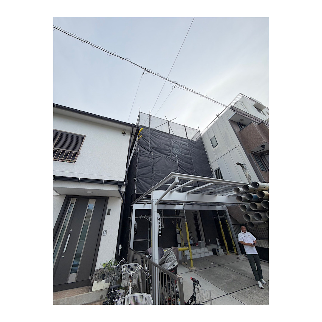 住宅足場組み立て工事 画像