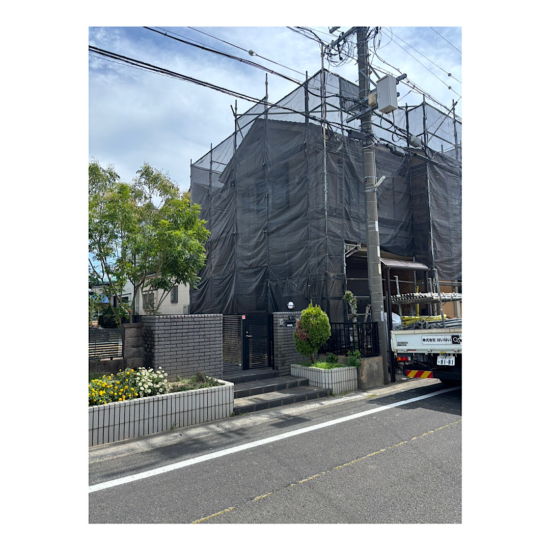 戸建て足場組み立て工事 画像