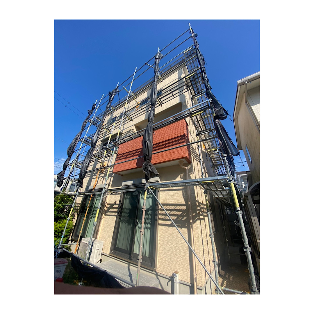 一般住宅3階建て外壁改修工事 画像