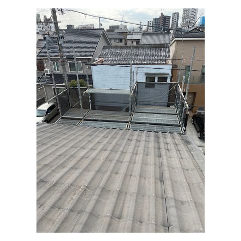 常滑市　屋根工事用足場