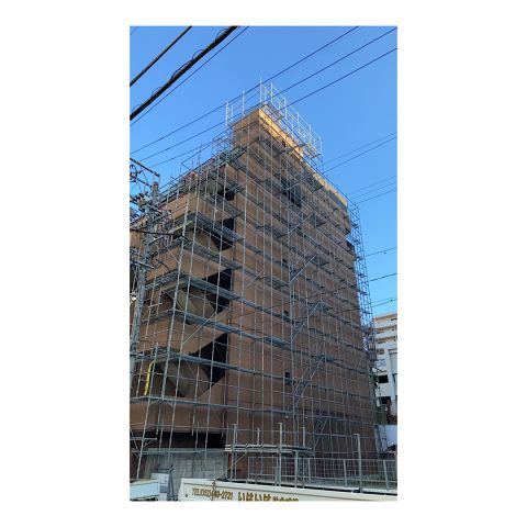 緑区　マンション足場工事