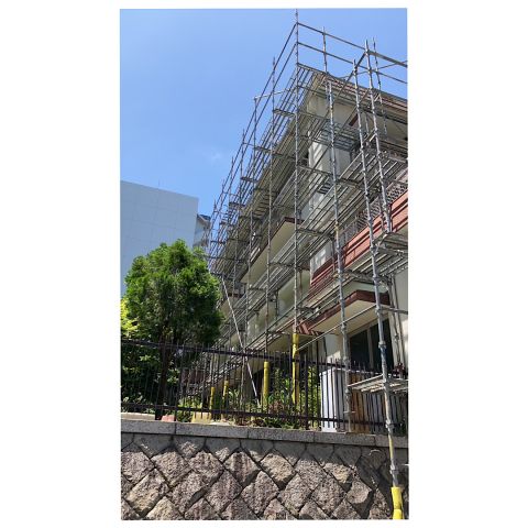 岩倉市　施設の足場工事