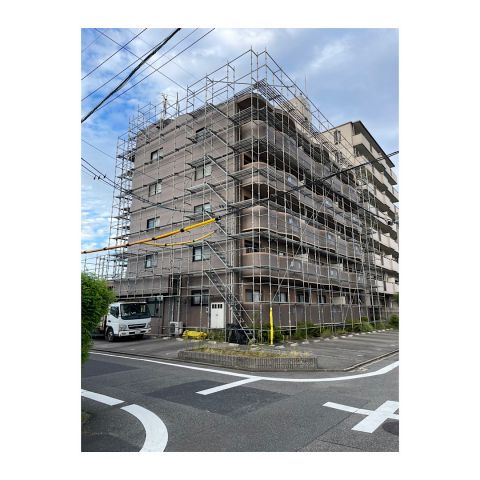 江南市　マンション足場工事