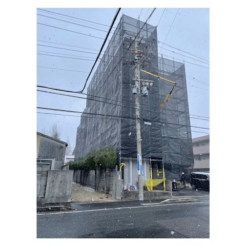 尾張旭市　マンション足場工事