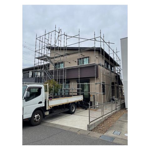 天白区　戸建て足場工事