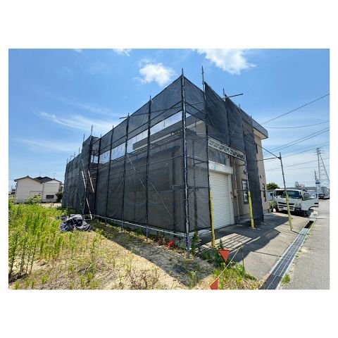 高山市　倉庫屋根用足場工事