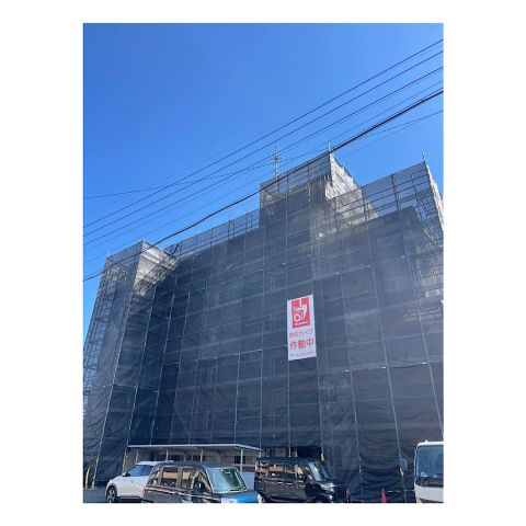 桑名市　マンション足場工事