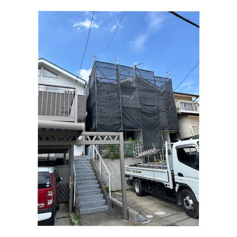 高山市　戸建て足場工事