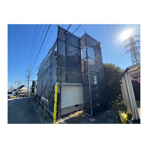 住宅足場工事　個人戸建て足場　昇降用足場　道路占用申請　道路使用申請