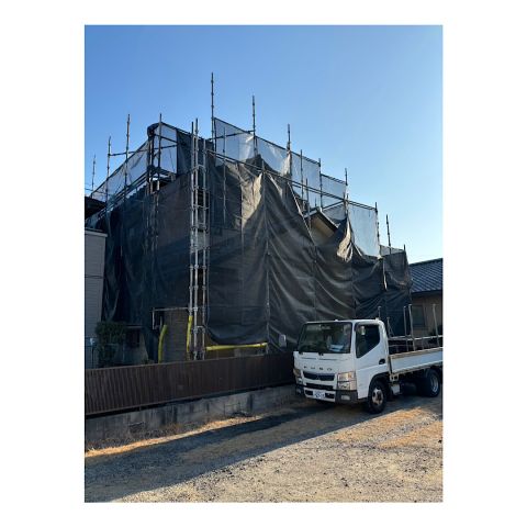 川越町民家足場工事