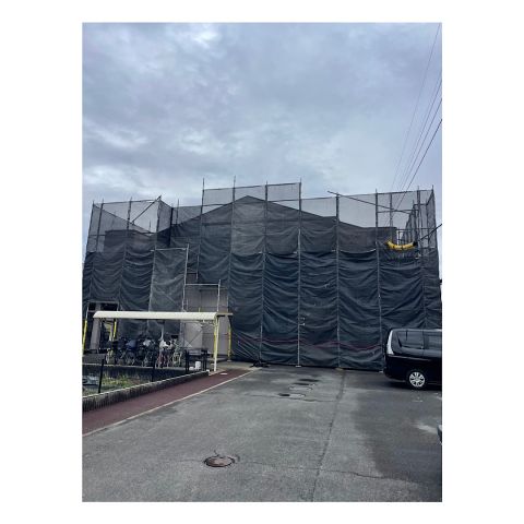 津市アパート足場工事
