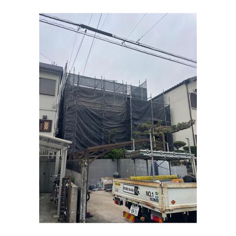 恵那市住宅足場工事