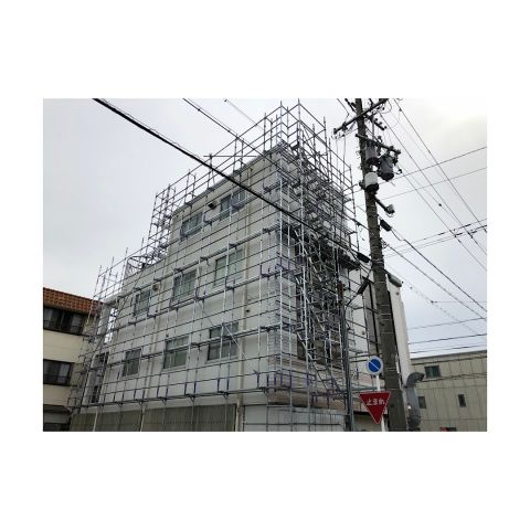 羽島市　マンション足場工事