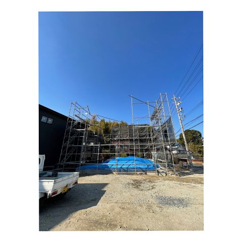 新築足場工事　先行足場