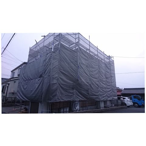 戸建て足場工事　住宅外壁塗装用足場工事