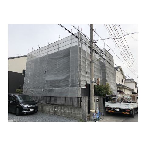 戸建て足場工事　戸建て外壁リフォーム工事