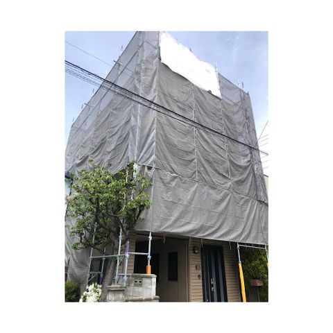 ３階建て住宅足場工事
