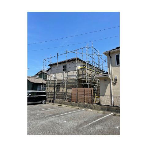 戸建て足場工事　仮設工事　塗装用足場