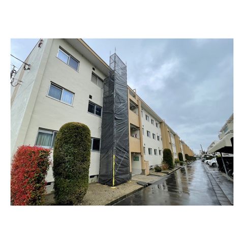 配管工事用足場組み立て工事　防水工事