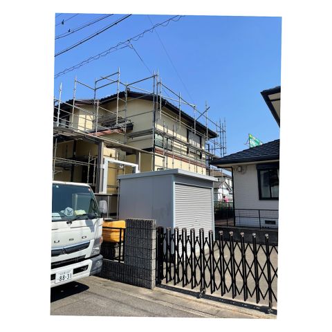 戸建て足場工事　戸建て外壁リフォーム工事　シーリング工事