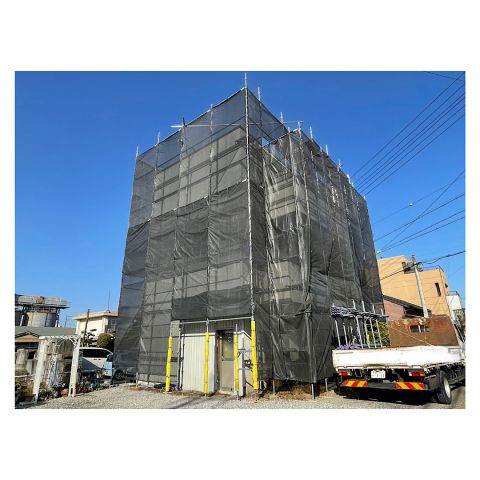 ３階建て住宅足場組み立て工事