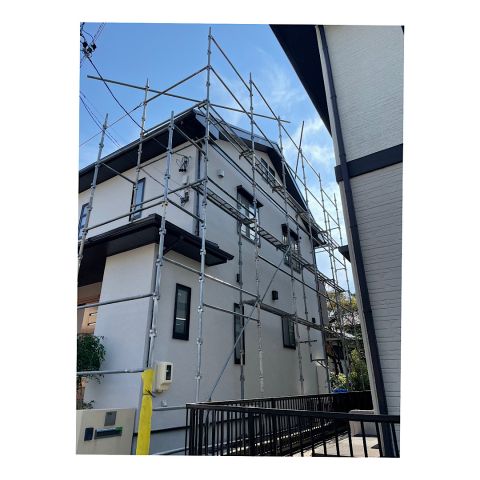 戸建て足場組み立て工事　仮設足場