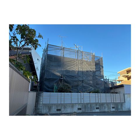 伊賀市　住宅屋根塗装用足場組み立て工事