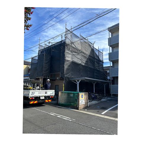 碧南市　戸建て足場工事　仮設足場
