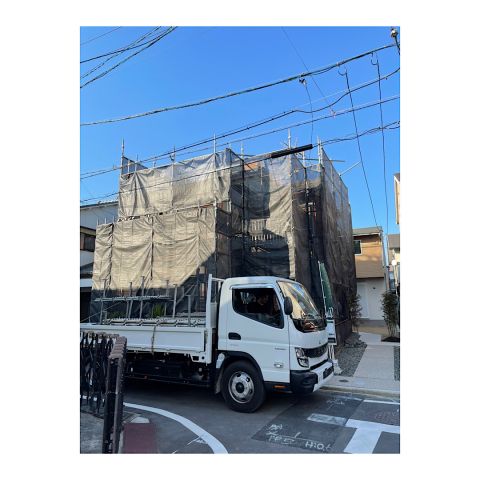 海津市　戸建て足場組み立て工事